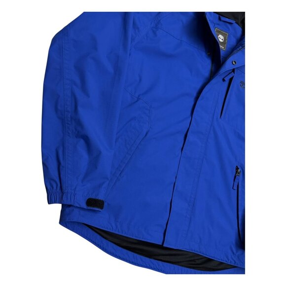 TIMBERLAND Waterproof Windbreaker Designer Casual Blue Jacket Mens Large - Picture 7 of 7